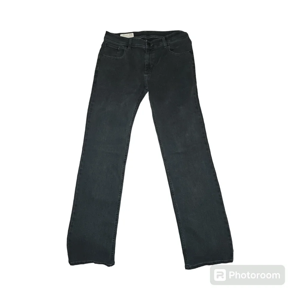 Arturo Calle Men's Black 801 Stretch Regular Medium Wash Faded Jeans 34X34 - Picture 7 of 12